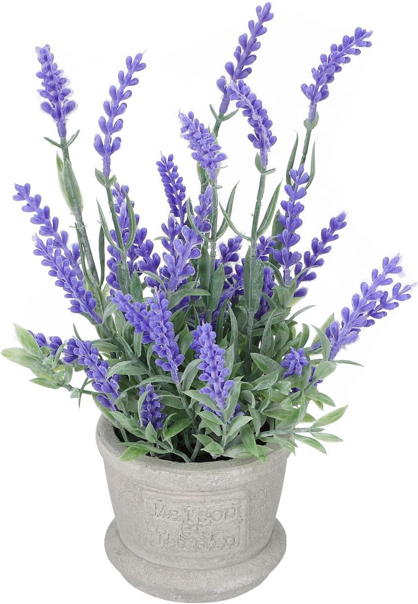 Merkloze kunstmatige mini-potbloemen lavendel voor decoratie