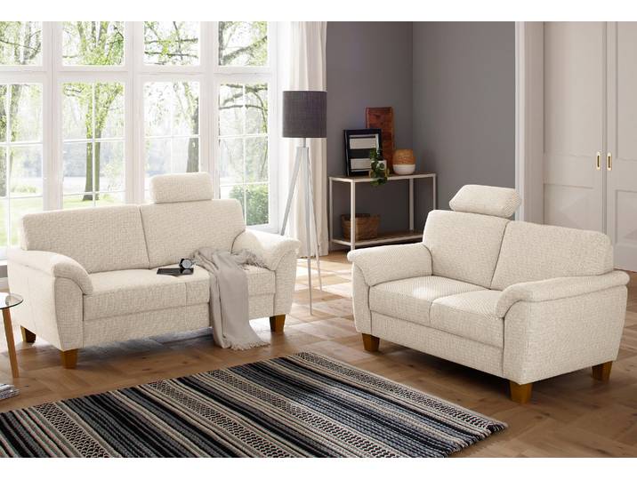 Polstergarnitur GOODPRODUCT Texel , beige (natur), Struktur, Sitzmöbel-Sets, Polstergarnitur, als Set, mit Federkern und Kontrastnaht