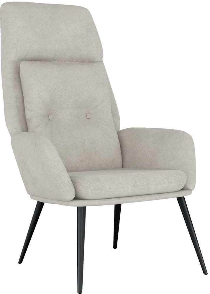 vidaXL Chaise de relaxation Gris clair Similicuir daim