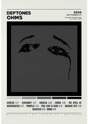Uplift Picks Deftones Album Cover Poster Canvas Music Wall Art Room Decor 01 30x40 Cm