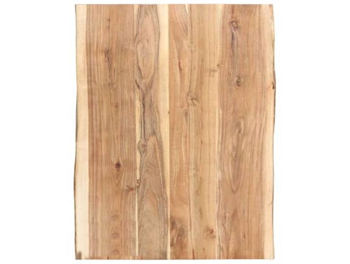 PTUGUOF Tischplatte Massivholz Akazie 80x50-60x3,8 cm Natürliche Holzkante, Feuchtigkeitsgeschützt, Einzigartige Maserung, Für Küche, Wohnzimmer, Büro