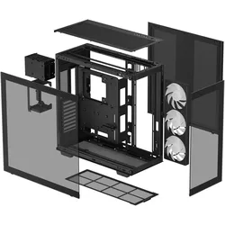 Deepcool CH780 (ATX, E-ATX, mATX, Mini-ATX), PC Gehäuse, Schwarz