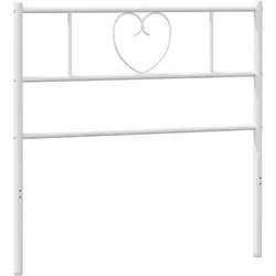 vidaXL Kopfteil Metall Weiß 75 cm