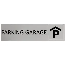 CombiCraft Aluminium Türschild Parking Garage 165x45mm mit 3M-Tape zur Befestigung, einfache Kennzeichnung von Räumen und Bereichen