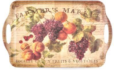 "Pimpernel Abundant Fall Large Melamine Handled Tray - 19.25"" x 11.5"""