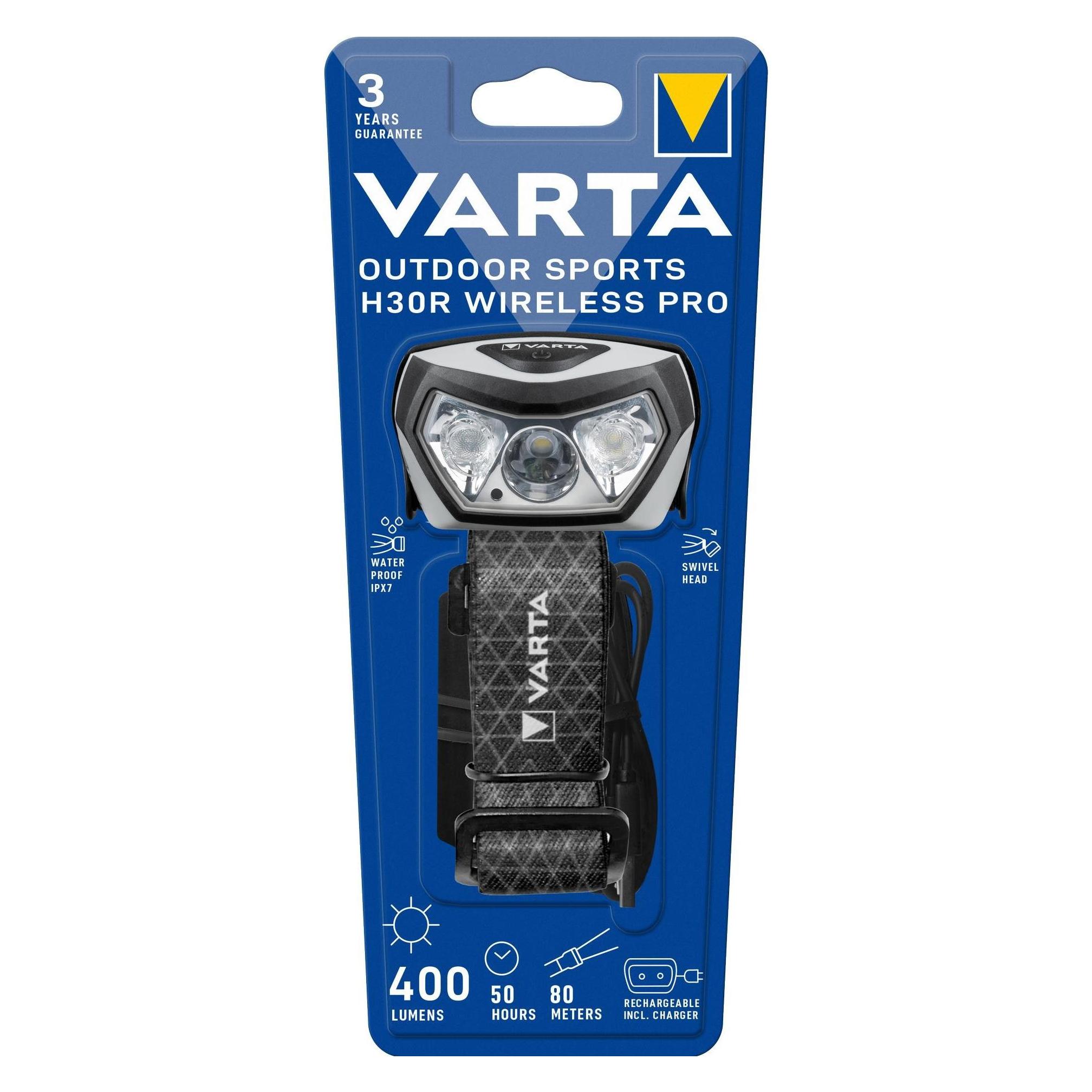 Varta Outdoor Sports H30R Wireless Pro (400 lm) (18650101401)