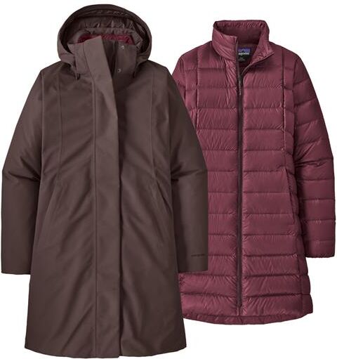 Patagonia Womens Tres 3-in-1 Parka, Den Brown L