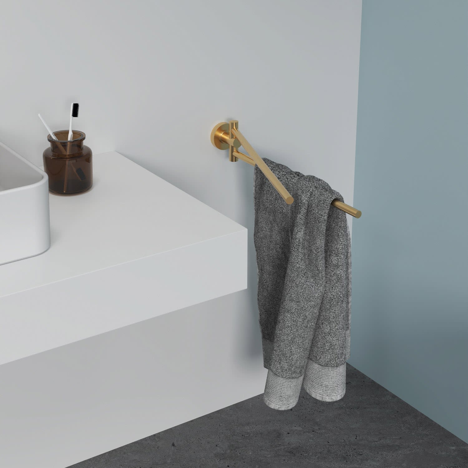 Ideal Standard Handtuchstange doppelt, Accessoires, A9131A2, brushed gold