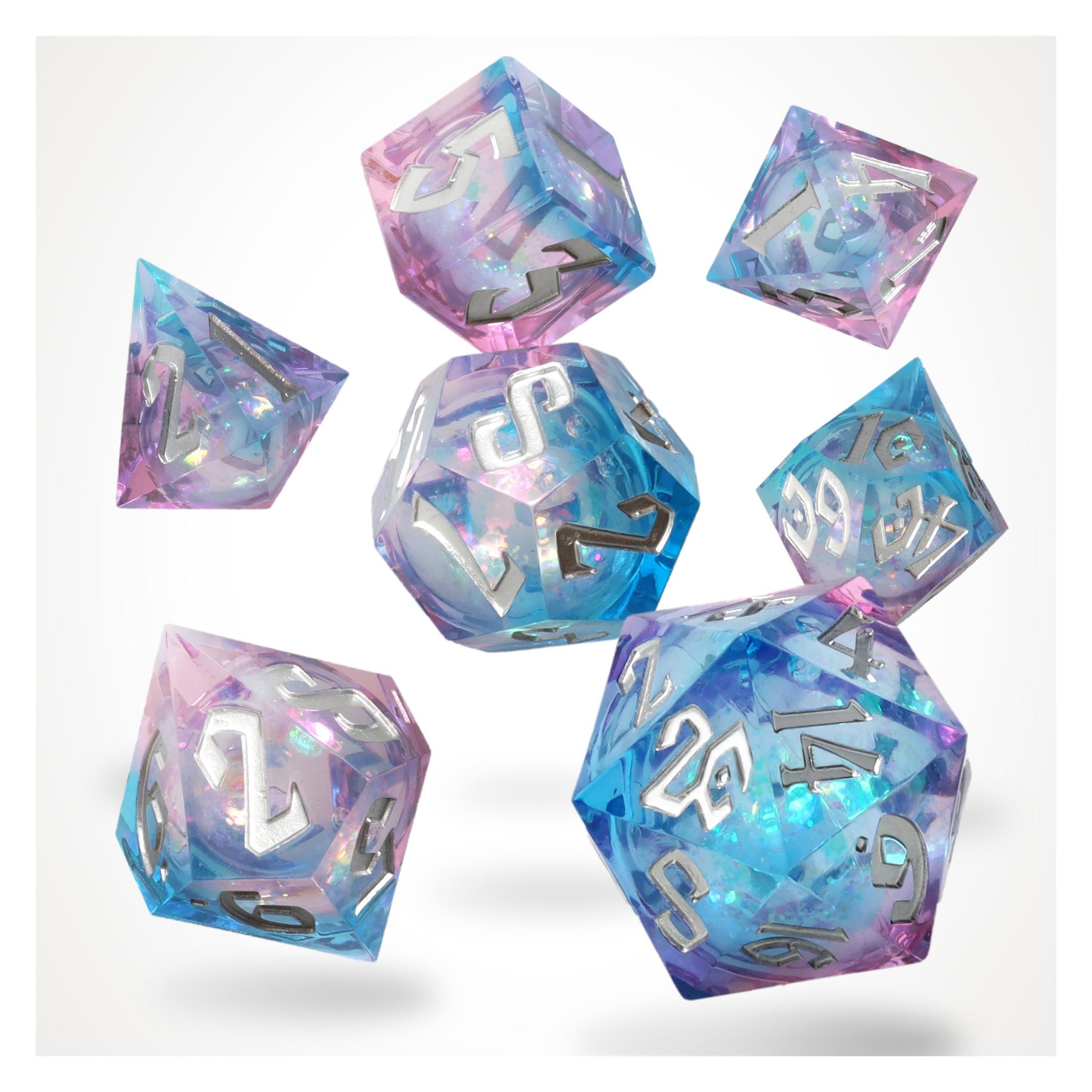Glass Staff Pink Ice Liquid Core RPG Dice Set (70382326)