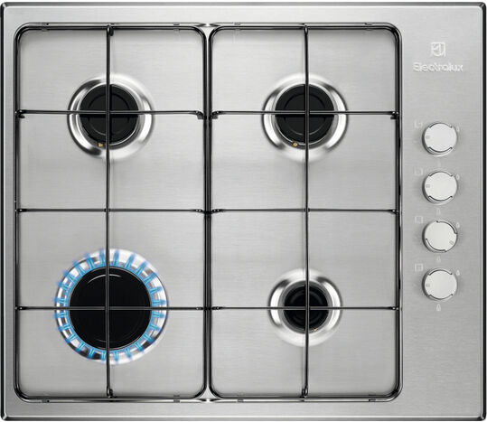 Electrolux Kgs6404sx Kgs6404sx Piano Cottura 4 Fuochi A Gas 55 Cm Piano In Acciaio Inossidabile Colore Inox