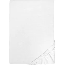 biberna Jersey Spannbetttuch 140-160x200cm - weiß - 140-160x200cm