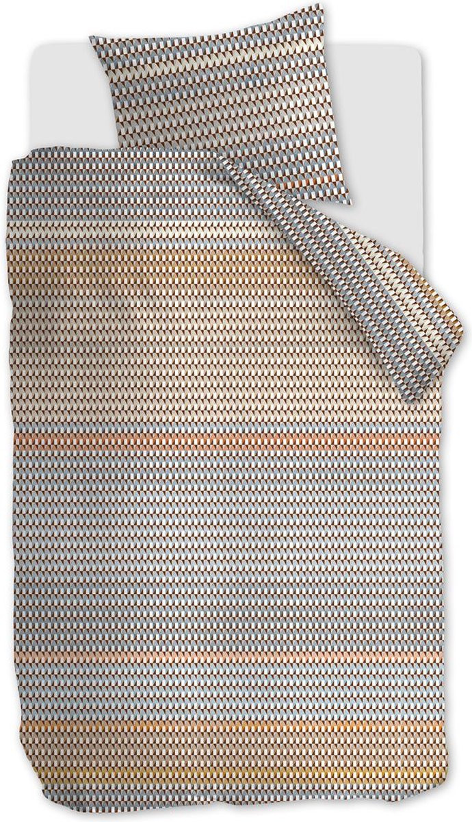 Kardol Rhythm eenpersoons dekbedovertrek - 140 x 200 cm - Naturel