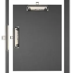 Exacompta 18271E 10x Klemmbrett mit Doppelclip beschichtet - Format 23x32cm für A4 - Schwarz