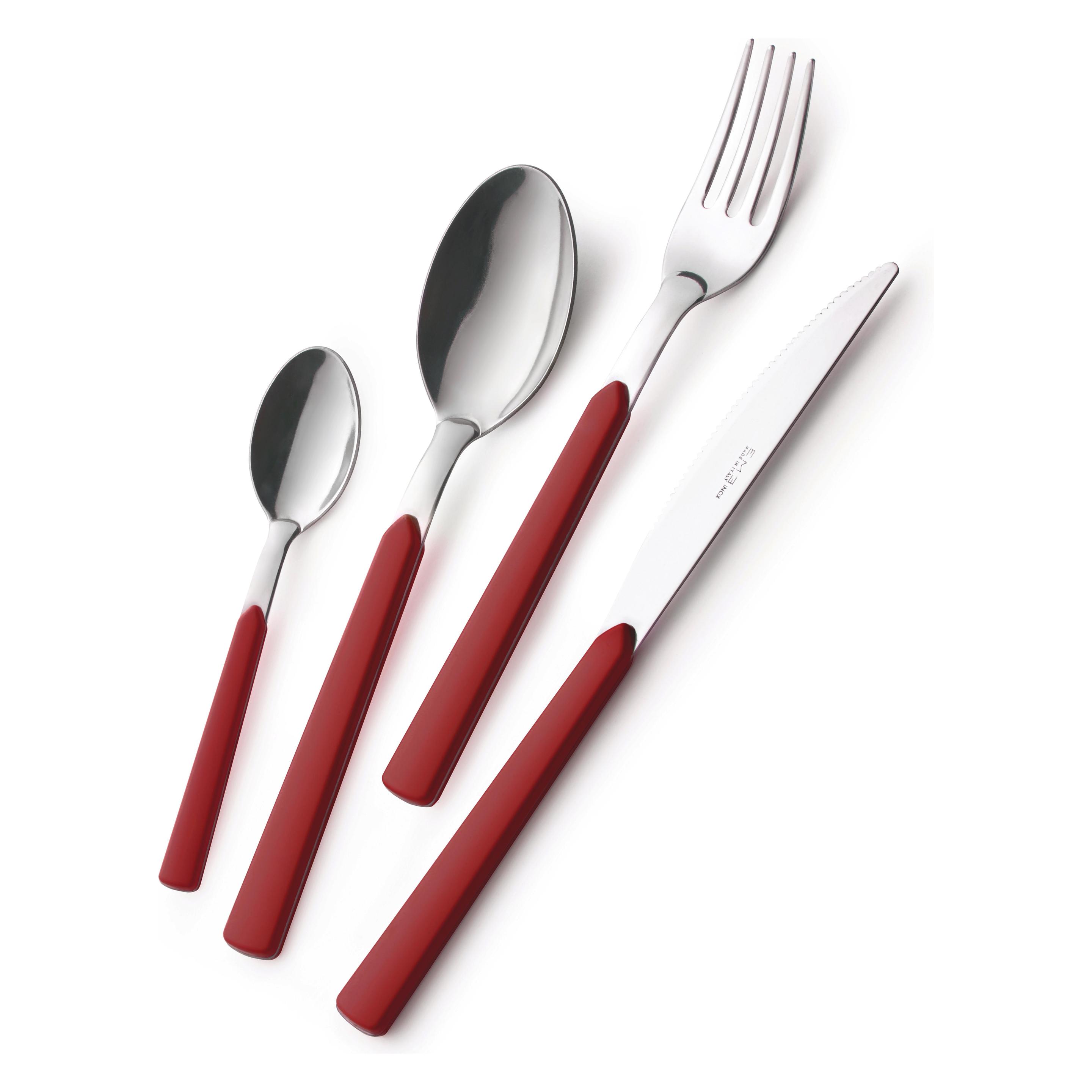 Veme Eme Besteck BARF24FA/11 Bestecksatz 24-tlg. Rot (24 Stk., Besteck Set) (BARF24FA/11)