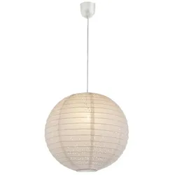 Globo 16910 Varys Hängeleuchte Papier Weiß, 1X E27