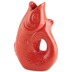 Giftcompany Monsieur Carafon Vase / Karaffe Fisch S coral red 1,2l, Serviergefässe, Rot