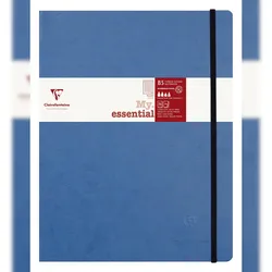 Clairefontaine 5x My.Essential Age Bag, Notizbuch B5 (19x25 cm) mit Fadenbindung, 96 Blatt nummeriert, liniert, Papier elfenbein 90g - Blau 794464C