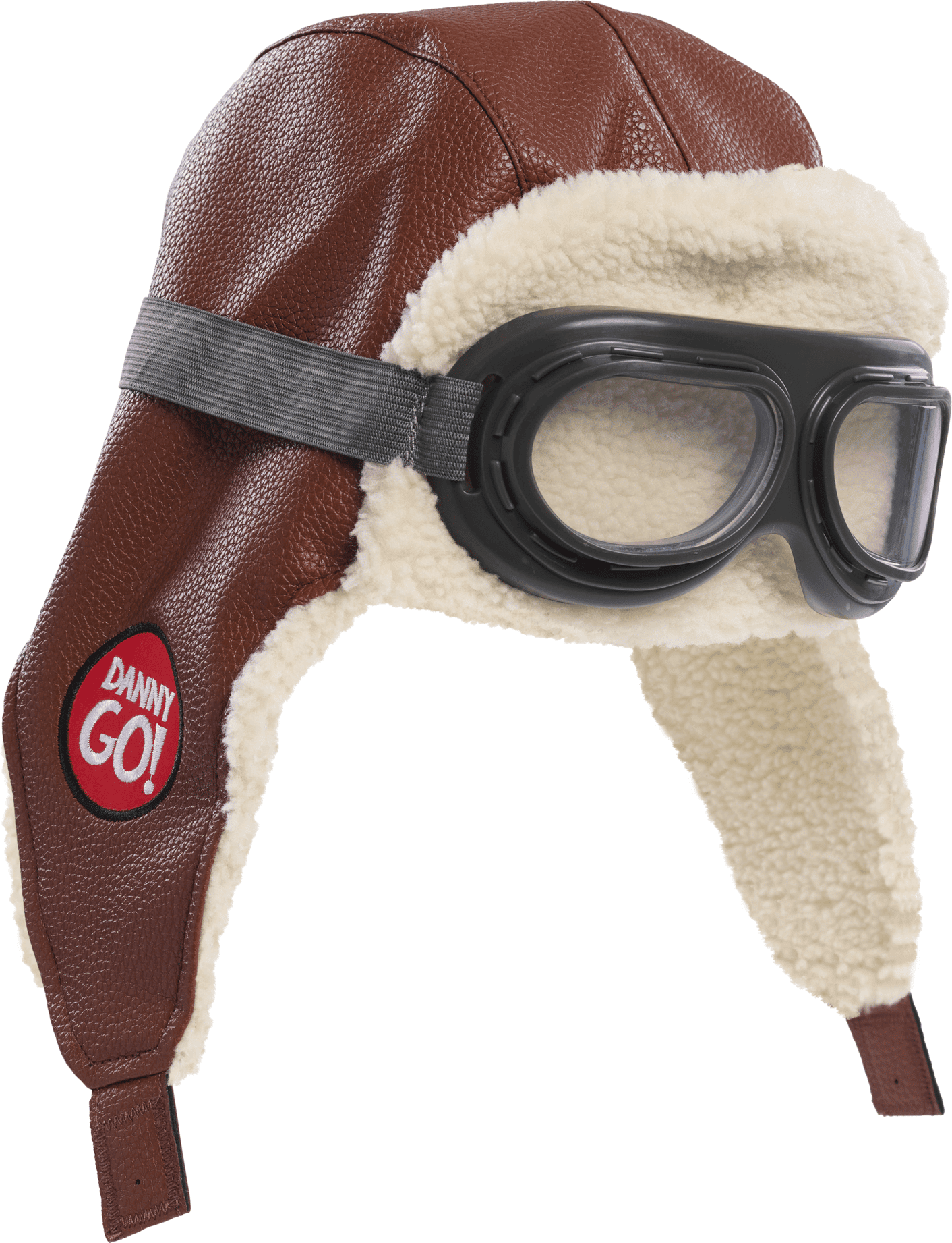 Just Play Danny Go! Aviator Hat Pretend Play Dress-Up Hat - Officially Licensed - Brown