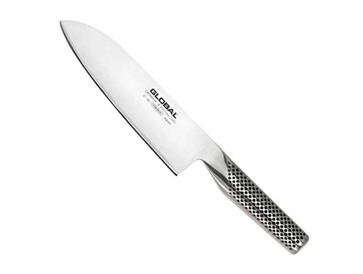 GLOBAL G-46 Santokumesser – 18 cm – japanisches Profi-Santoku aus Cromova 18 Edelstahl