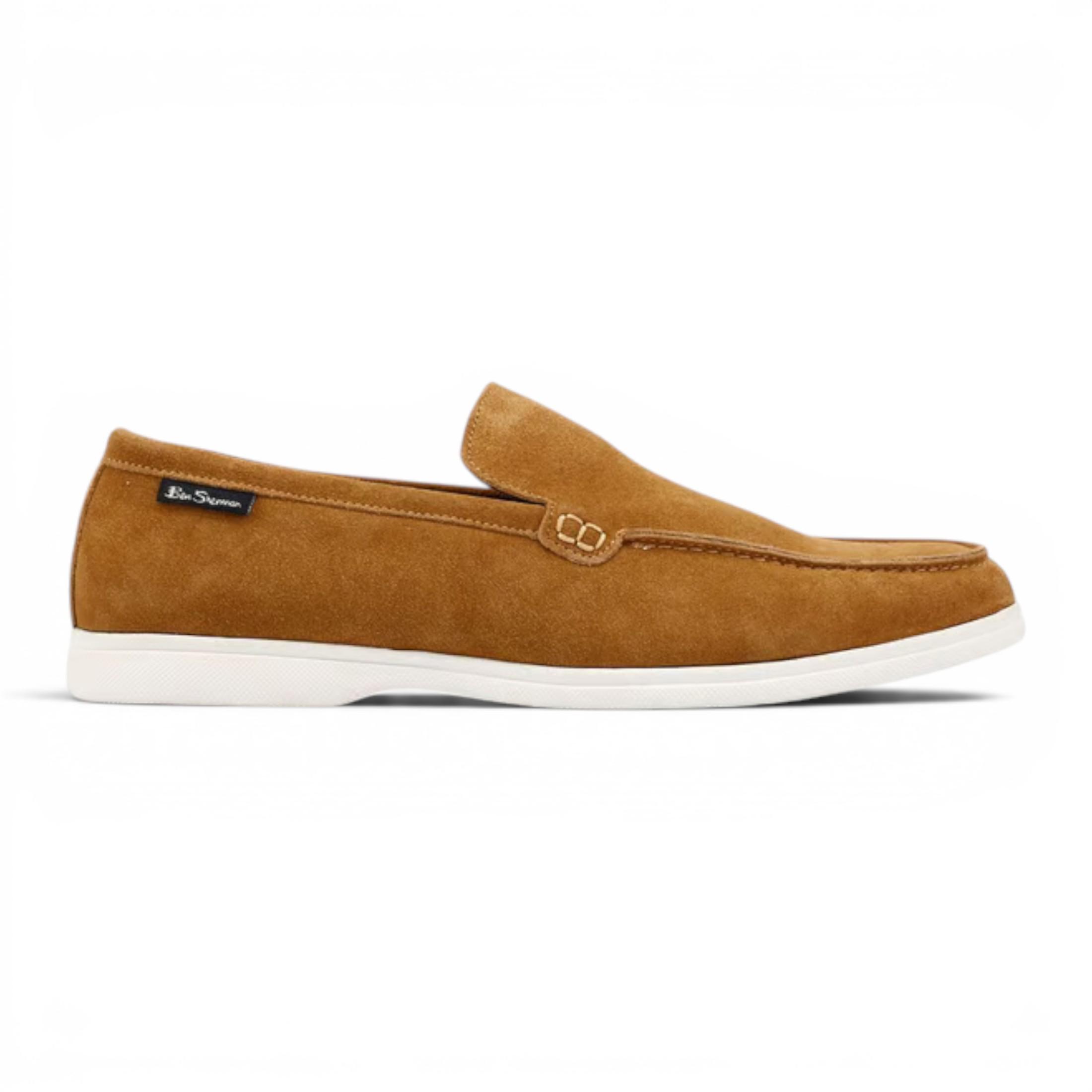 Ben Sherman Herren-Loaferschuhe aus braunem Wildleder – Amarillo