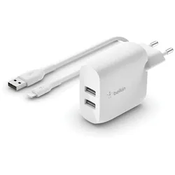 Belkin WCD001VF1MWH Ladegerät für Mobilgeräte Weiß Indoor