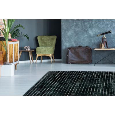 Teppich KAYOOM "Prime 110", schwarz (anthrazit, multi), B:120cm H:15mm L:170cm, Viskose, Teppiche, Teppich, Handgefertigtes Unikat, sehr weiche Haptik, pflegeleicht