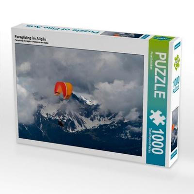 CALVENDO Puzzle Paragliding im Allgäu 1000 Teile Puzzle quer | 1000 Teile Lege-Größe 64 × 48 cm Foto-Puzzle für glückliche Stunden