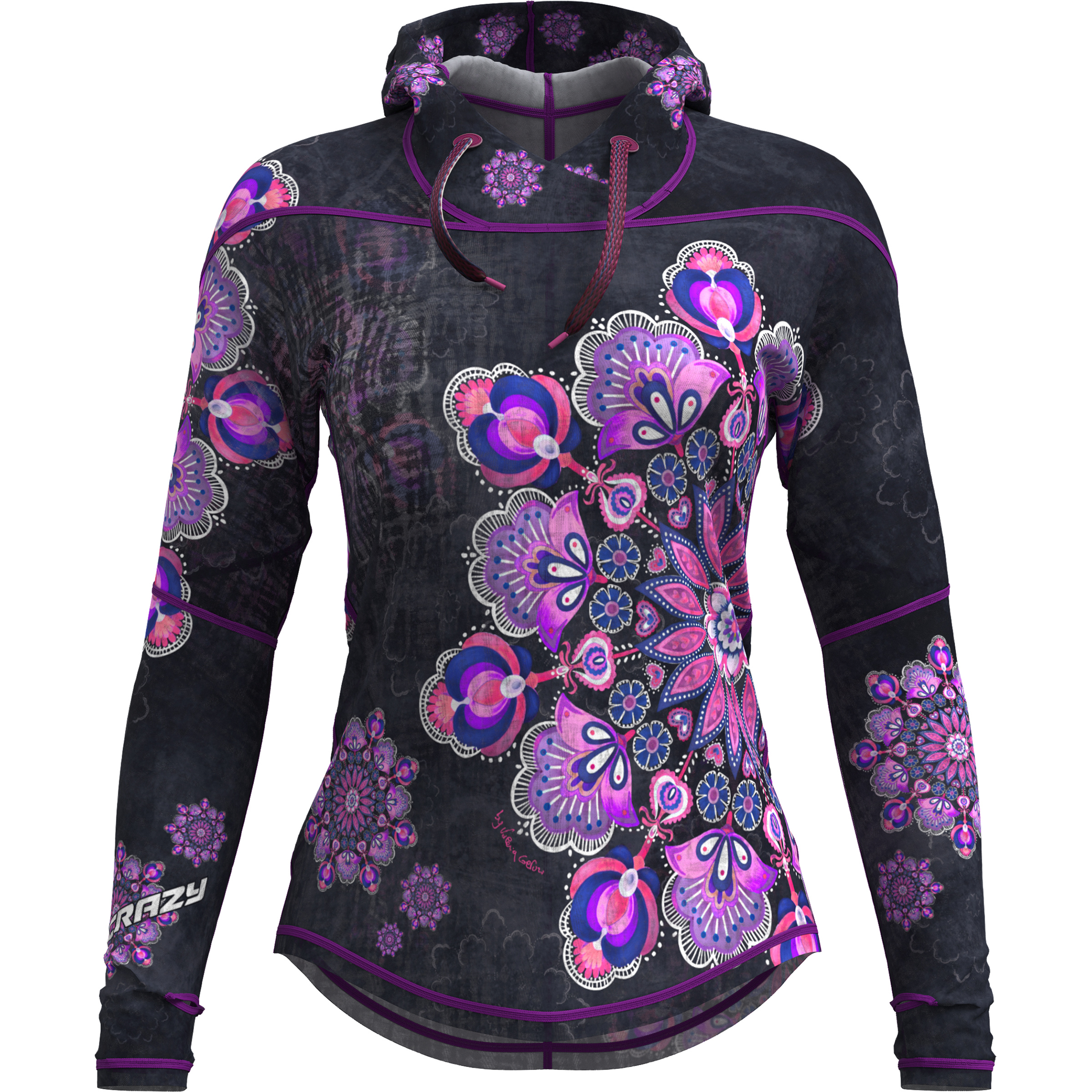 Crazy Ibex Damen Hoodies lila Größe XS Trekking Widerstandsfähig