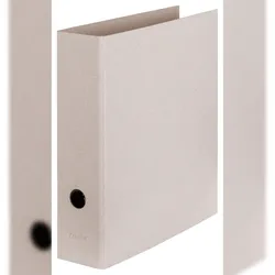 Falken 22001576 Vegan Ordner PURE Raw A4, 8 cm Rücken, ohne Kantenschutz - Grau