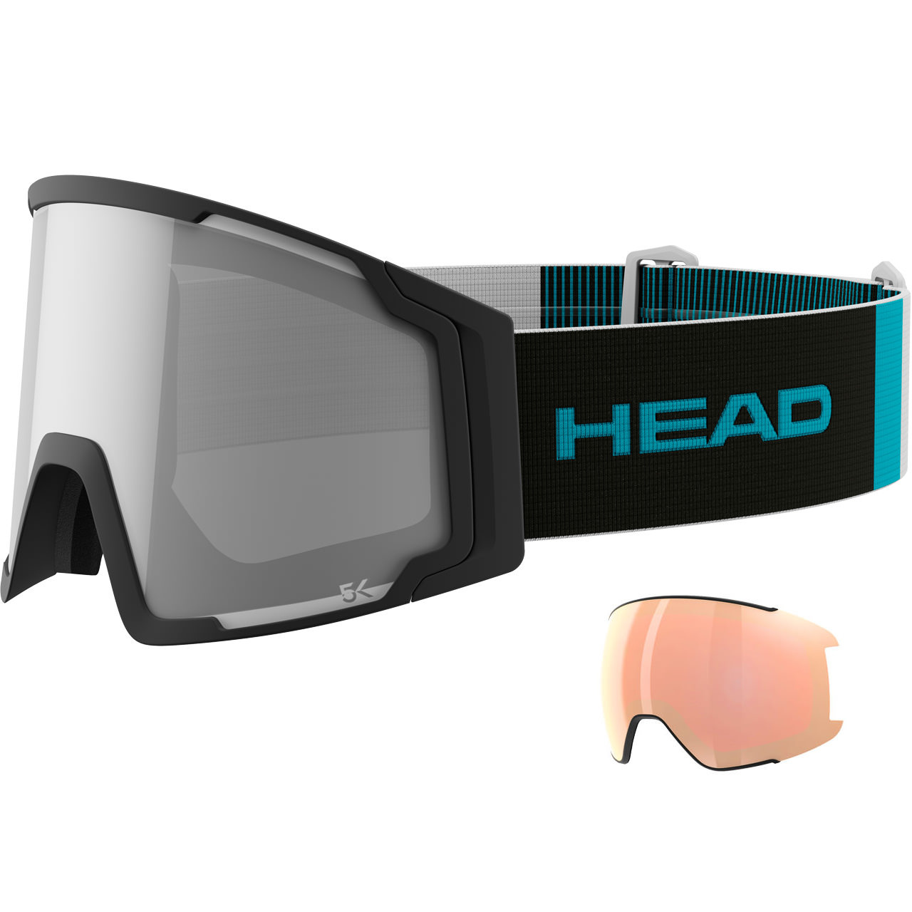 Head NEVES PRO 5K Race chrome RD + Ersatzscheibe - Large