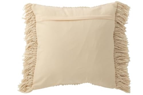 J-Line Kussen Breeze Fransen Katoen Crème