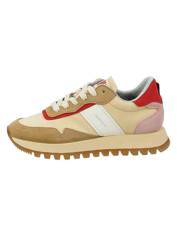 GANT Footwear Leder-Sneakers "Caffay" in Beige/ Bunt - 41