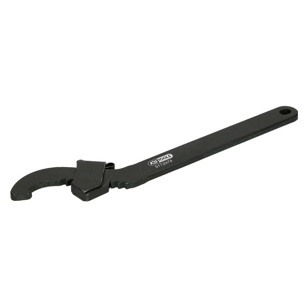 KS Tools Verstellbarer Hakenschlüssel mit Nase (165 mm, 95 mm) (517.2476)