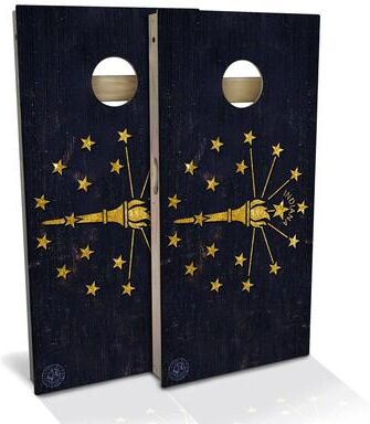 Skip's Garage Indiana Flag Outdoor Cornhole Board Set