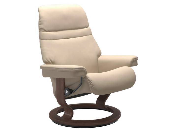 Stressless Relaxsessel Sunrise, Beige, Walnuss, Holz, Echtleder, Rindleder, Buche, Schichtholz, 79x103x73 cm, Lederauswahl, Stoffauswahl, Wohnzimmer, Sessel, Relaxsessel