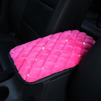 Lush Living Finds Auto Bone Shaped Headrest, Pink Super Plush Car Neck Pillow, Seat Support Waist Pillows For Women Car Interior Accessori armrest Cover