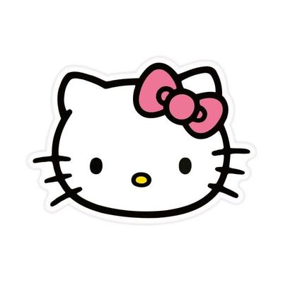 Klaus Hering 5471219093 - Hello Kitty Soft Velboa Konturenkissen, Hello Kitty, 26x36cm