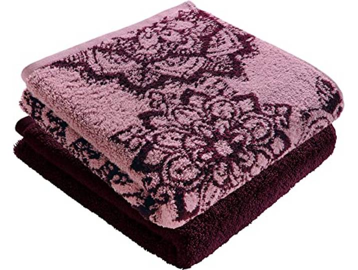 Erwin Müller Duschtuch Bühl 2er-Pack Beere Größe 70x140 cm - besonders flauschig, voluminös, äußerst saugfähig