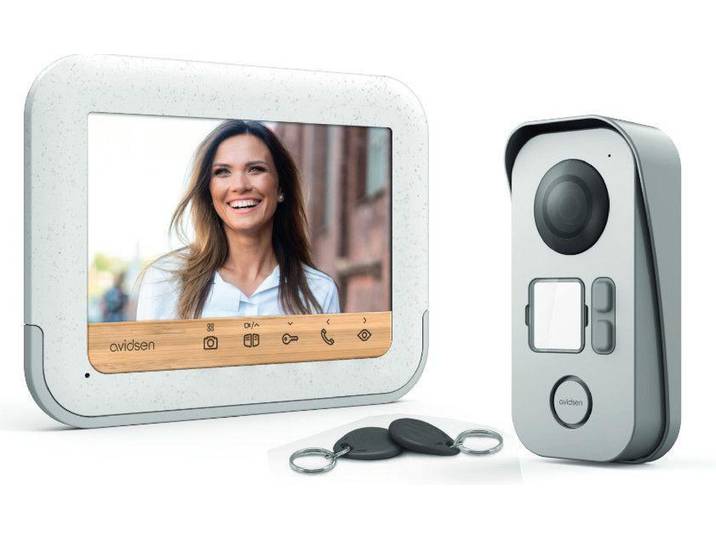 Système d'interphone filaire pour porte\, conçu de manière durable - Bambooview - Avidsen - 112282
