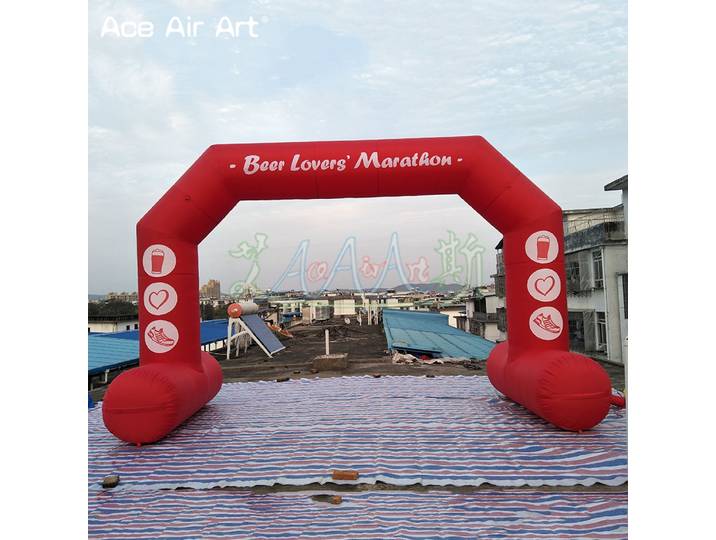 Arche de départ gonflable autoportante, revêtement PU, arche de marathon avec souffleur d'air
