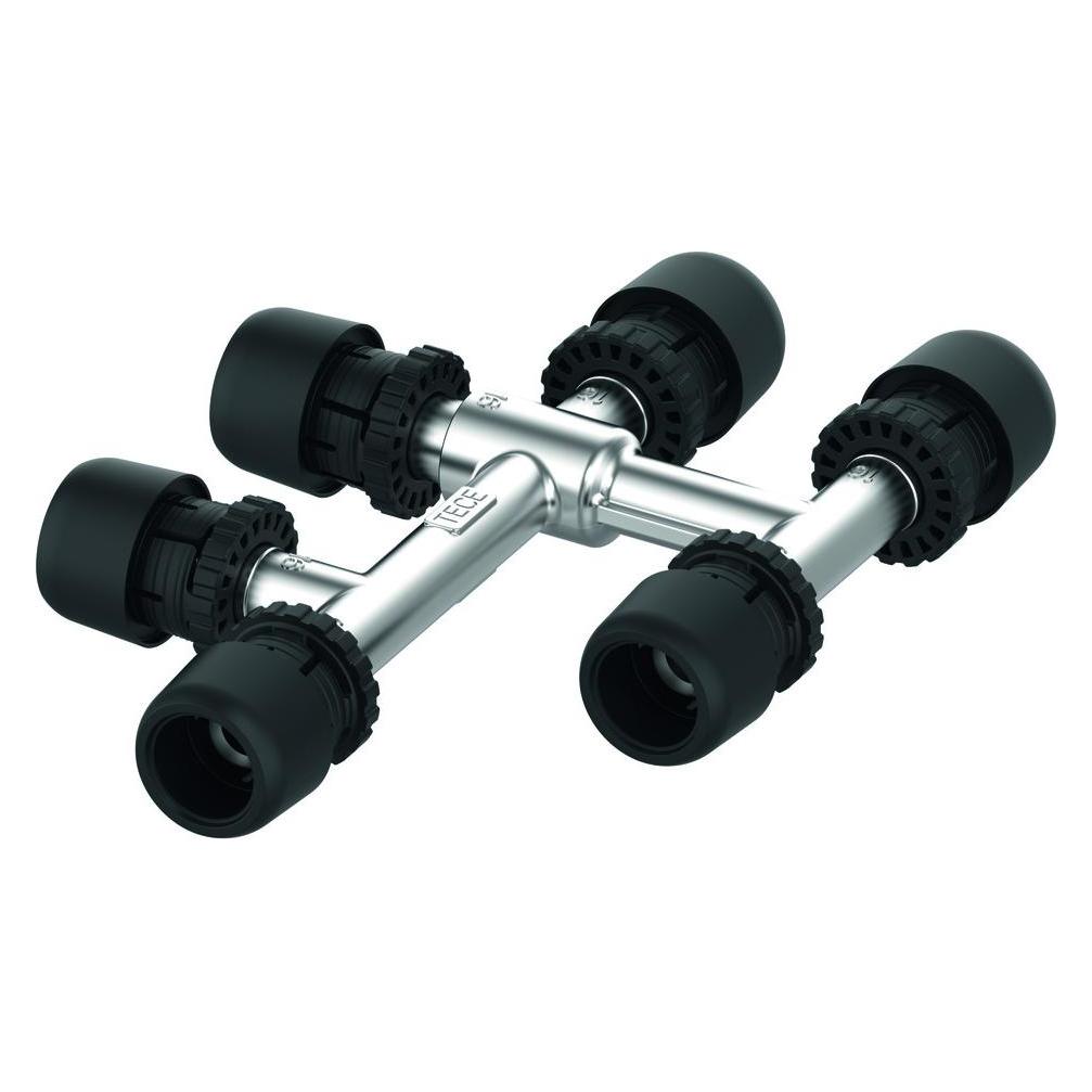 TECE TECElogo-Ax Kreuzungsfitting Dimension 20 x 16 x 20, Standard Messing (T-Verbindung) (8864103)