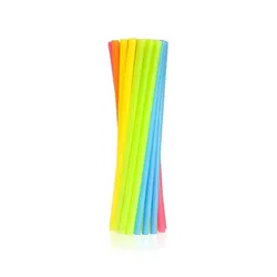 1000 Mehrweg Plastik Trinkhalme / Strohhalme bunt