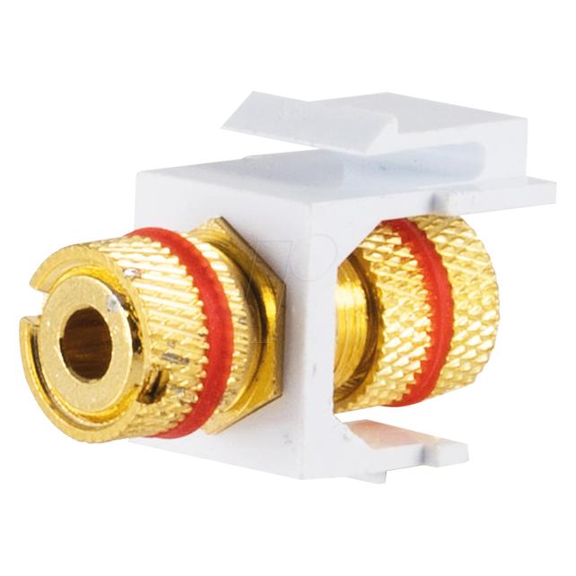 Shiverpeaks -BASIC-S--Keystone Verbinder Audio Bananen-Buchse vergoldet, rot (Stecker und Verbinder) (BS08-10063)