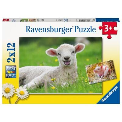 Kinderpuzzle 2x12 Teile - Unsere Bauernhoftiere
