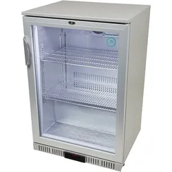 Gastro-Cool Glastürkühlschrank - für Einbau in Theke - silber - Backbarkühlschrank