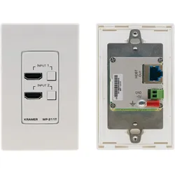 Kramer WP-211T/US(W/B) Wall-Plate Auto-Switcher 4K60 4:2:0 HDCP 2.2 - Adapter - Audio/M, Switch Box