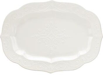 "Lenox French Perle White 18.5"" Serving Platter White"
