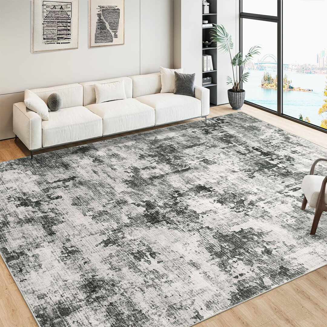 17 Stories Area Rug Grey Rectangle 240 x 340 cm
