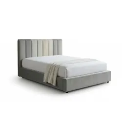 POLSTERBETT CATTURA Grau Velvet