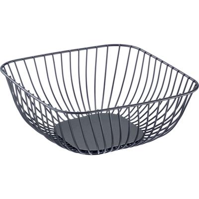 Aufbewahrungsschüssel WESTMARK "Drahtkorb »Quadro«", schwarz, B:20cm H:20cm L:8cm, Stahl, Lebensmittelaufbewahrungsbehälter, lebensmittelecht, 5 Jahre Garantie